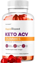 Rapid Ripped Keto ACV Gummies Weight Loss Support, Rapidripped Keto Plus Apple Cider Vinegar Gummy Formule avancée 1050MG, Tous les avis Gomitas naturels, 60 Gummies pour 1 mois