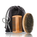 Haar Dough Bart Brush & Comb, Scissors Set für Männer, Set enthält weiche Boar Bristle Brush, Bamboo Wide Tooth Comb, und Schnurrbart Trimming Scheren, Richten & weichen Ihr Bart
