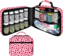 Große gepolsterte Pillen Flasche Organizer, Medizin Tasche, Case, Träger für Medikamente, Vitamine und medizinische Versorgung - Reisemedizin Organizer und Home Storage Med Bag - Herzen (Ohne Schloss)