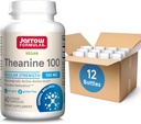 Jarrow Formeln Regular Strength Theanine 100 mg, Nahrungsergänzungsmittel, die Entspannung fördert, 60 Veggie Kapseln, 60 Tage Versorgung, Packung von 12