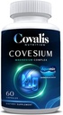 Covesium Magnesium Complex Supplement | 5 Arten von Magnesium - Hydroxide, Glycinat, Citrat, Malat, Oxid | Muskelfunktion | 60 Kapseln