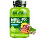 NATURELO Teen Multivitamin - Ganzes Lebensmittel Multivitamin für Teenager Jungen - Mineralische Ergänzung für aktive Kinder - mit Pflanzenextrakten - Non-GMO - Vegan & Vegetarisch - 60 Kapseln