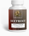 Integratore di erbe di barbabietola, 60 capsule - Pressione sanguigna, Supporto per la salute cardiovascolare, Vegan, 1300mg