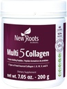 Neue Wurzeln | Multi 5 Collagen Powder Supplement (Typen I, II, III, V und X) hydrolysiertes Kollagen - Dairy & Glutenfrei - 12g pro Servieren - 7.05 Unze