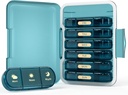 Wöchentliche Pille Organizer 3X pro Tag, 7 Tage Pille Box 3 Times, Portable for Travel Pill Case for Pills/Vitamin/Fish Oil/Medication/Supplements (3x7 Blue)