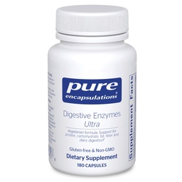 Pure Encapsulations Verdauungsenzyme Ultra - Vegetarische Verdauungsenzymergänzung zur Unterstützung von Proteinen, Carb, Fiber und Dairy Digestion* - 180 Kapseln
