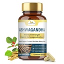 Bio Veda Ashwagandha Capsules, 2000mg - 100% reine Ashwagandha Root-Ergänzung mit schwarzem Pfeffer-Extrakt für maximale Absorption - Boost Energy, Adrenal, Immunität & Stimmung - Vegan - 120 Count