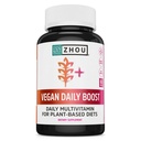 Zhou Vegan Multivitamin für Frauen & Männer, Tägliche Vegan-Ergänzung, Essential Multi Vitamin mit Eisen & Zink für Energie, Vitalität, Immununterstützung, & Ganze Körpergesundheit - 60 Veg Caps