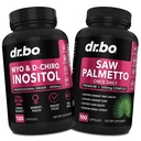 Myo-Inositol & D-Chiro Inositol Saw Palmetto - 40:1 Verhältnis Hormon Balance für Frauen - Säge Palmetto für Frauen Haarausfall - Ergänzungen zur Unterstützung Menstrual Cycle & Support Weibliche Gesundheit