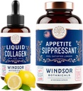 WINDSOR BOTANICALS Liquid Collagen und Appetit Suppressant Schönheit und Wellness Bundle