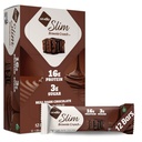 NuGo Slim Dark Chocolate Brownie Crunch, 16g Protein Bar, Glutenfrei, Non-GMO, Kosher, Keto Friendly, Low Carb, 12 Count
