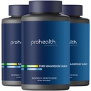 ProHealth Pure Magnesium Taurate, 160mg pro Servieren | Optimale Bioverfügbarkeitsergänzung für gesundes Altern | Unterstützt Gehirn, Herz und Muskel Gesundheit | Third-Party getestet | 180 Kapseln (3 Pack)