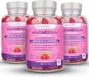 Magnesium Gummies 3 Packungen Essentialife 100mg pro Servierung - Mischung aus Magnesium Citrat & Magnesium Glycinat - Unterstützt Verdauung - Bleiben Sie ruhig &amp; wachen Sie mit Magnesium-Ergänzungen für Schlaf