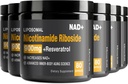 NAD Ergänzung - NAD+ mit Nicotinamid Riboside (NR) und Resveratrol Quercetin 900mg Pure Organic NAD Plus für Cellular Repair Healthy Aging Brain Function, 80 Kapseln (Pack von 6)