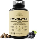 Quercetin & Resveratrol-Ergänzung mit Grape Seed – 425mg Kräuter-Antioxidant & Wellness-Unterstützung – Polyphenole & Nährstoffmischung für allgemeine Gesundheit, 30Ct