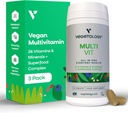 MultiVitamin-Ergänzung, Vegan Multivitamins, 26 Vitamin & Minerals für Stoffwechsel & Immununterstützung – Multivitamin für Damen und Herren (3 Pack)