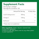 Ergänzungen, Ubichinon CoQ10 (Coenzym Q10) 300 mg, BioPerine (5mg) | Unterstützt Herzgesundheit, Energie & Absorption (1 Flasche-120 Softgels-2mo Supply) | High EPA & DHA | Non-GMO, Gluten-Free