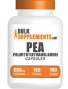 BulkSupplements.com Palmitoylethanolamid Kapseln - Pea Supplement, Palmitoylethanolamid 600mg für Immmune Support - Glutenfrei, 1 Kapsel pro Servierung, 180 Kapseln (Pack von 1)