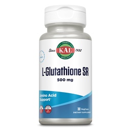 KAL L-Glutathione SR, reduzierte Glutathion-Ergänzung, hohe Absorption Antioxidans-Ergänzung, Lab Verified, 30 Servierungen, 30 VegCaps
