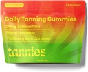 Tanning Gummies | Natural Tanning Supplement mit Astaxanthin, Lycopin & Beta Carotene | Vegan, Non-GMO | Boost Melanin für Radiant Haut | 30-Tag Versorgung für Haut Gesundheit & Glow