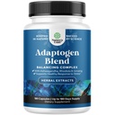 Herbal Adaptogen Mood Support Supplement - Berechnung Adaptogene Ergänzung für Stress & Cortisol Management mit Ashwagandha Rhodiola Rosea & Maca Root - Vegan Non GMO & Daytime Friendly -180ct