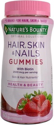 Nature's Bounty Optimal Solutions Haare, Haut und Nägel Gummi, 80 ea (Pack von 2)