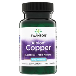 Swanson Kupfer Mineral Supplement - 2 mg (Kupfer Chelat) - Antioxidans, Immunsystem und Zellunterstützung - 300 Tabletten