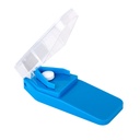 EZY DOSE Pille Cutter und Splitter, sicher geschnitten große, kleine und winzige Pillen, Vitamine, Tabletten in der Hälfte, Accurate Easy Cutting, Edelstahl Klinge, Reisen Sized, einfach zu bedienen, Farbe Mai Vary, BPA kostenlos