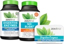 Zenwise Health Bliss Bundle Verdauungsenzyme + No Bloat + Free Travel Tin - prä and post Meal Digestive Routine mit Enzymen und Probiotika für Verdauung