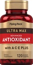 Piping Rock Antioxidant Ergänzungen 120 Caplets | Erweiterte Formel für Männer und Frauen | mit Vitamin A, C, E | Ultra Max Complex | Non-GMO, Glutenfrei