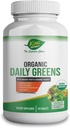Organic Daily Greens mit Organic Fruits & Veggies – USDA zertifiziert, Non-GMO, Vegan – Superfoods On-The-Go Tablets für Immununterstützung, Antioxidantien & Energie