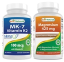 Best Naturals Vitamin K2 (MK7) mit D3 & Magnesium Glycinat 425 mg