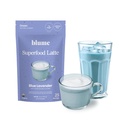 Blume Superfoods Latte - Blaue Lavender Pulver mit blauen Spirulina und Kokosmilch, Koffeinfrei, Low-Sugar, Organic, Keto Friendly, Vegan, unterstützt Schlaf und Ruhe, Lavender Latte- 25 Servierungen