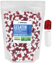 XPRS Nutra Größe 00 Leere Kapseln - 1000 Graf Leere Gelatine Kapseln - Pillen DIY Kapsel Füllung - Füllbare Pille Gel Kapseln für Do-It-Yourself Ergänzungen (Clear Red/White)