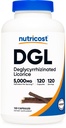 Nutricost DGL Deglycyrrhizinated Licorice Extract Capsules (500mg Extrakt, entspricht 5, 000mg Licorice, 120 Portionen) - Non GMO, Vegan