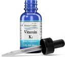 Vitamin K1 Flüssige Tropfen - Made in USA - Natürliche hohe Potenz Phylloquinone für Männer, Frauen, Kinder, & Neugeborene Groß für dunkle Unterwäsche Kreise - Bulk Sizes Auch verfügbar