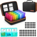Organizzatore mensile 3 volte al giorno,Pill Organizer 3 volte al giorno con32 giorni Sticker&4 Settimane Sticker&32 Confronti giornalieri, Tenere vitamine, rimedi e farmaci. Inodore, scatola di pillole sana