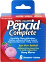 Pepcid Complete Acid Reducer + Antacid for Acid Reflux, 10mg Famotidin, 800mg Calcium Carbonate & 165mg Magnesium Hydroxide per Heartburn Medicine Tablet, Antacid Chews, Berry, 8 ct
