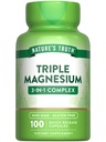 Nature's Truth Triple Magnesium Complex Supplement | 100 Kapseln aus Magnesiumoxid, Citrat & Aspartate | Non-GMO & Gluten kostenlos