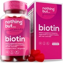 Biotin Gummis für Haarwachstum 5100 mcg - Haar, Haut und Nägel Vitamine für Männer & Frauen - mit Folsäure, Vitamine A, C, E & D und extra Stärke für schnelleres Haar- und Nagelwachstum, 60 Gummie