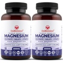 Triple Complex Magnesium Supplement – Fast-Acting Magnesium Complex Supplement mit Glycinat, Citrat & Malate für Gesamt-Well-Being – Natürliche, Vegan, Non-GMO-Kapseln (300mg) (2-Pack)