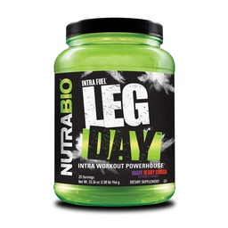 NutraBio Leg Day Intra Workout Powder – Advanced Carb Supplement mit Cluster Dextrin & Elektrolyten – Carb Powder mit EAAs/BCAAs – Cyclic Dextrin for Performance – Grape Berry, 20 Portionen