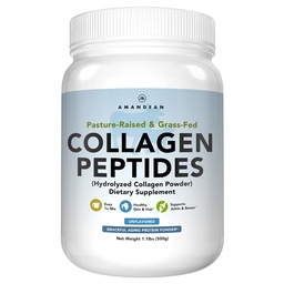 AMANDEAN Collagen Peptides Powder (17.6oz). Grass-Fed Hydrolyzed Protein Supplement. Fördert gesunde Gelenke, Haut, Haare, Nägel. Entflammt und leicht zu mischen.