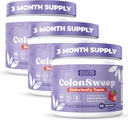 ColonSweep - Erdbeeren Flavored Probiotic Psyllium Husk Pulver Colon Cleanser,7.8 Unze Fiber Supplement Unterstützung für Gut Health - Cleanse for Bloating Relief & Detox- 30 Servings (Pack von 3)
