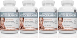 Kräuternahrung Phytoceramide Reis Basierend auf Biotin Vitamin A C D und E, 4 Flaschenpackung 40mg