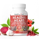 Gesundes Herz - fördert gesunde Cholesterol Zirkulation & Blutdruck - Plaque - Cortisol - Arteries - LDL - HDL - CoQ10 - Hawthorne - Beet Root - Knoblauch - Olive Leaf - Hibiscus - 60 Count