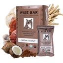 Wise Bar Adaptogen Mushroom Nutrition Bars mit Reishi, Lions Mane & Ashwagandha, Organic Vegan & Gluten Kostenlose Snacks für natürlichen Fokus, Energie &amp; Immunität Unterstützung, Mocha Kokosnuss Geschmack, 12 Zähler