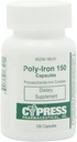 Nahrungsergänzung - Poly Eisen Kapseln 150 mg (100 Kapseln pro Flasche) von Cypress Pharmaceutical #185-01 (1 Flasche 100 Kapseln)