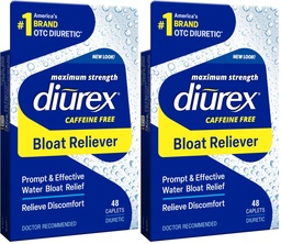 Diurex Max - maximale Stärke Koffein-freies diuretisches Wasser Pillen - Fühlen Sie sich besser und weniger schwer, 48 Zähler (Pack von 2)