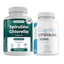 Teaveli Citicoline mit Spirulina Chlorella Kapseln Bundle